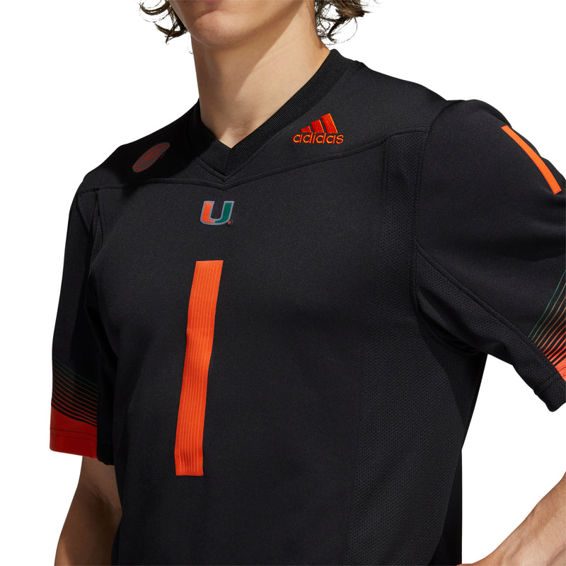 Miami Hurricanes adidas Miami Nights Premier Strategy Football Jersey