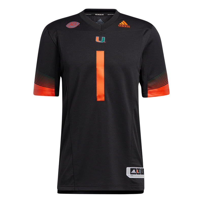 Miami Hurricanes adidas Miami Nights Premier Strategy Football Jersey