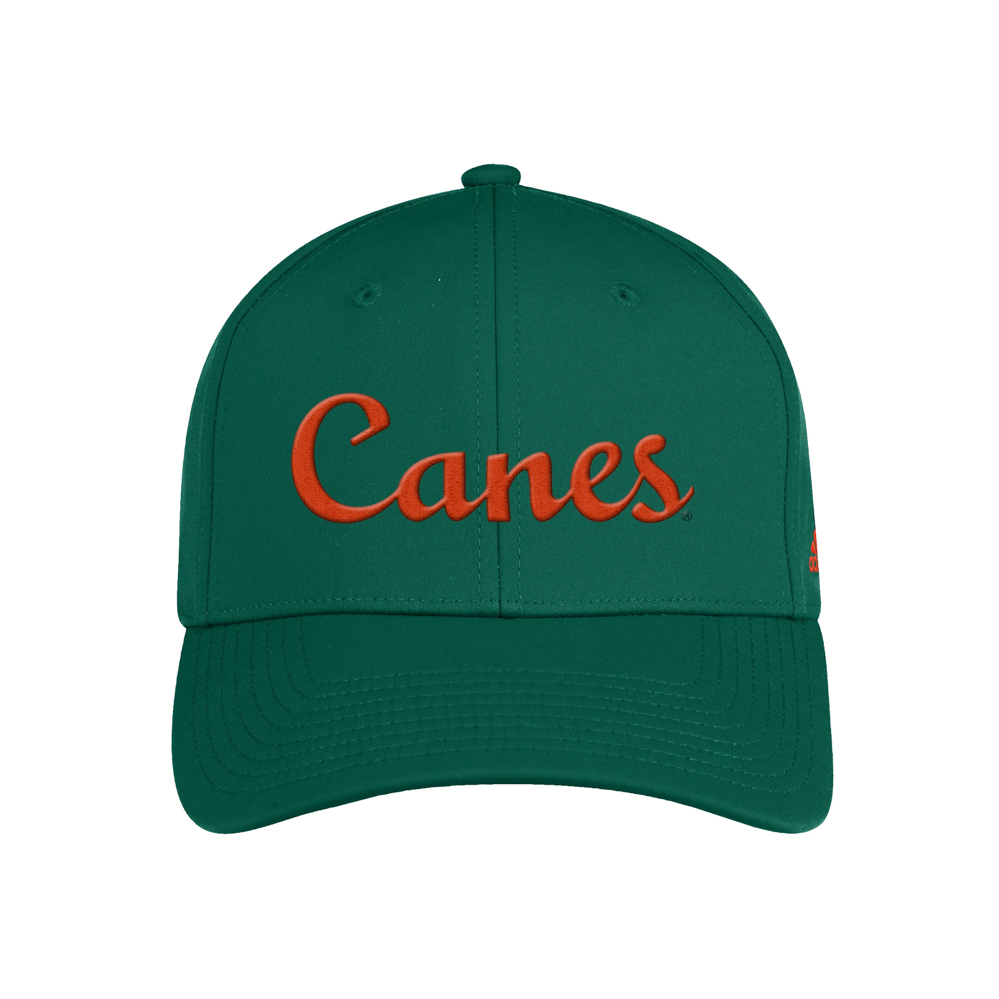 Miami Hurricanes adidas 'Canes' Stretch Fit Hat - Green