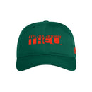 Miami Hurricanes adidas Locker Slogan Slouch Adjustable Hat - Green