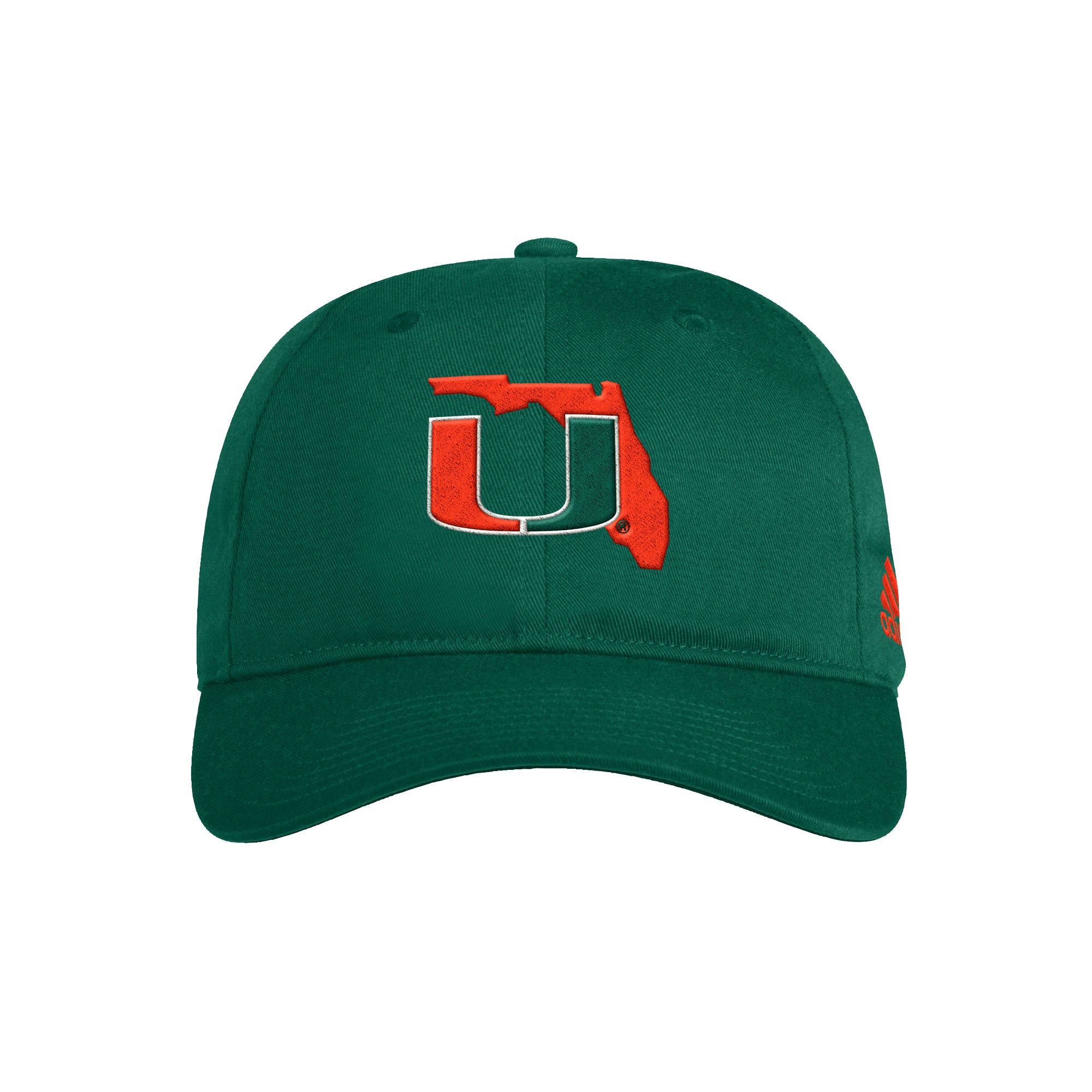 Miami Hurricanes adidas State Logo Slouch Adjustable Hat - Green