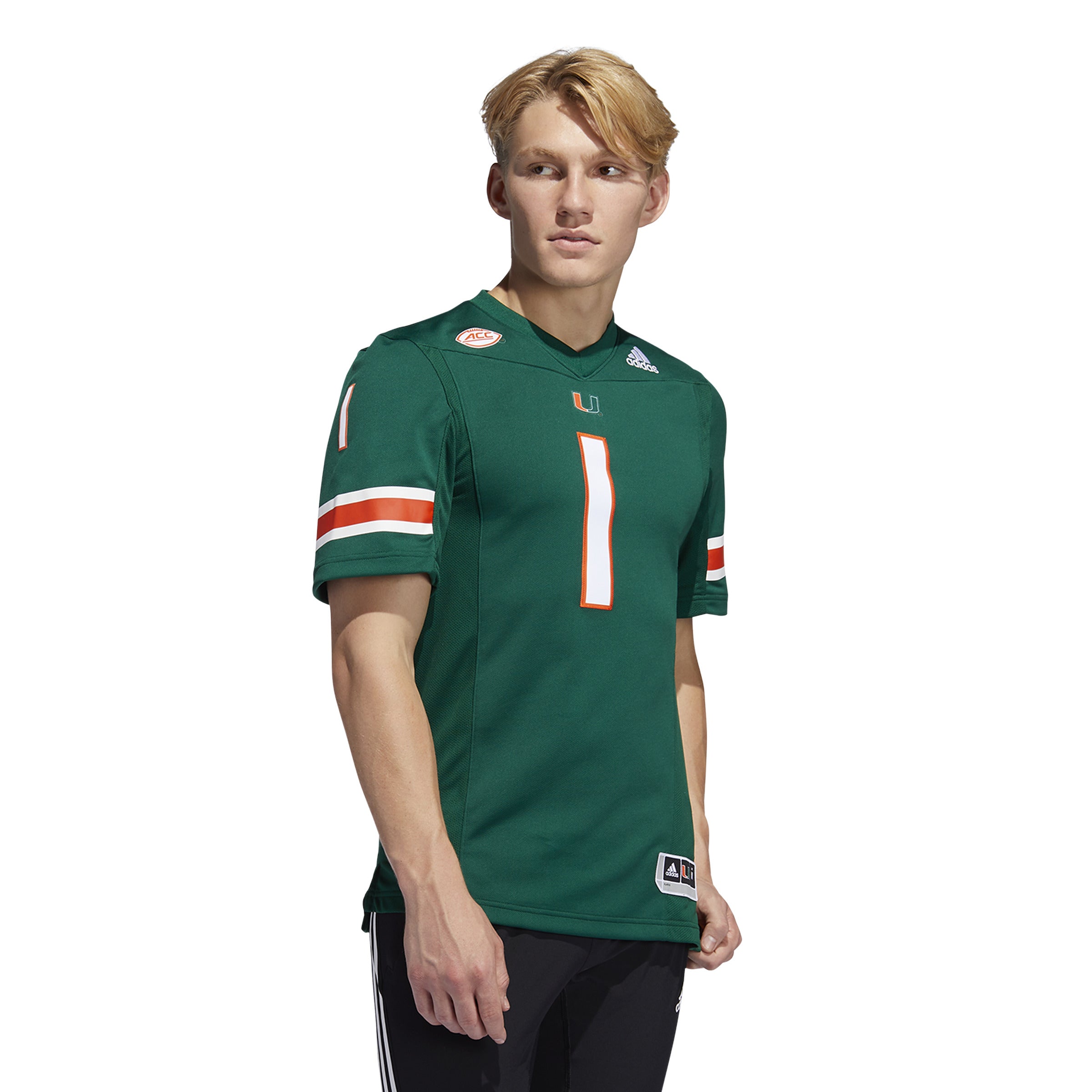 Miami Hurricanes adidas Premier Football Jersey #1 - Green