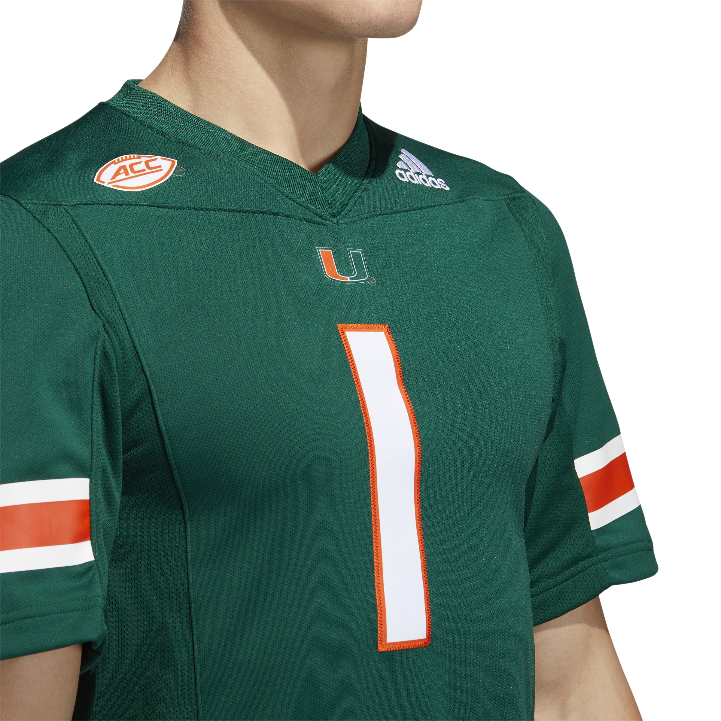 Miami Hurricanes adidas Premier Football Jersey #1 - Green