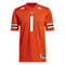 Miami Hurricanes adidas Premier Football Jersey #1 - Orange