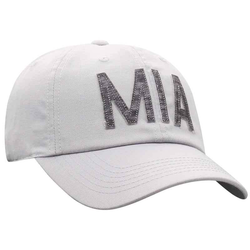 Miami Hurricanes Top of the World Heather District Adjustable Light Grey
