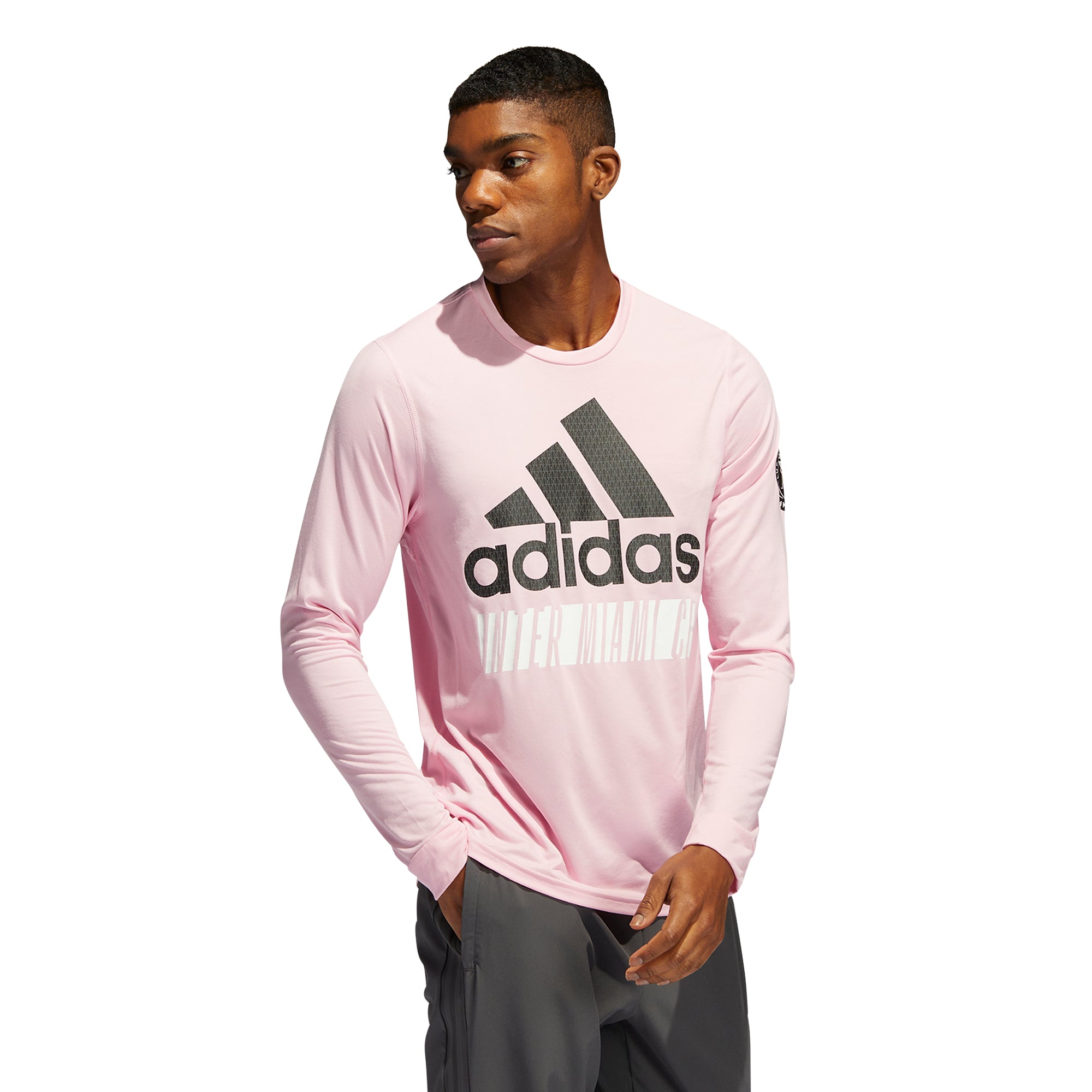 Inter Miami CF 2022 adidas Vintage L/S Creator T-Shirt - Pink