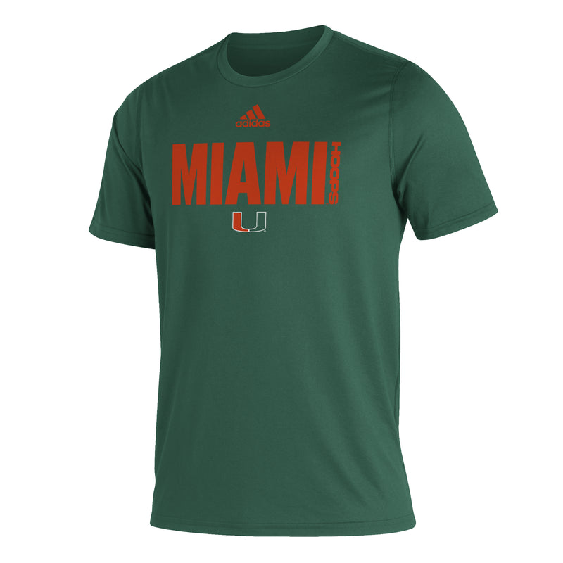 Miami Hurricanes adidas Hoops Creator T-Shirt - Green