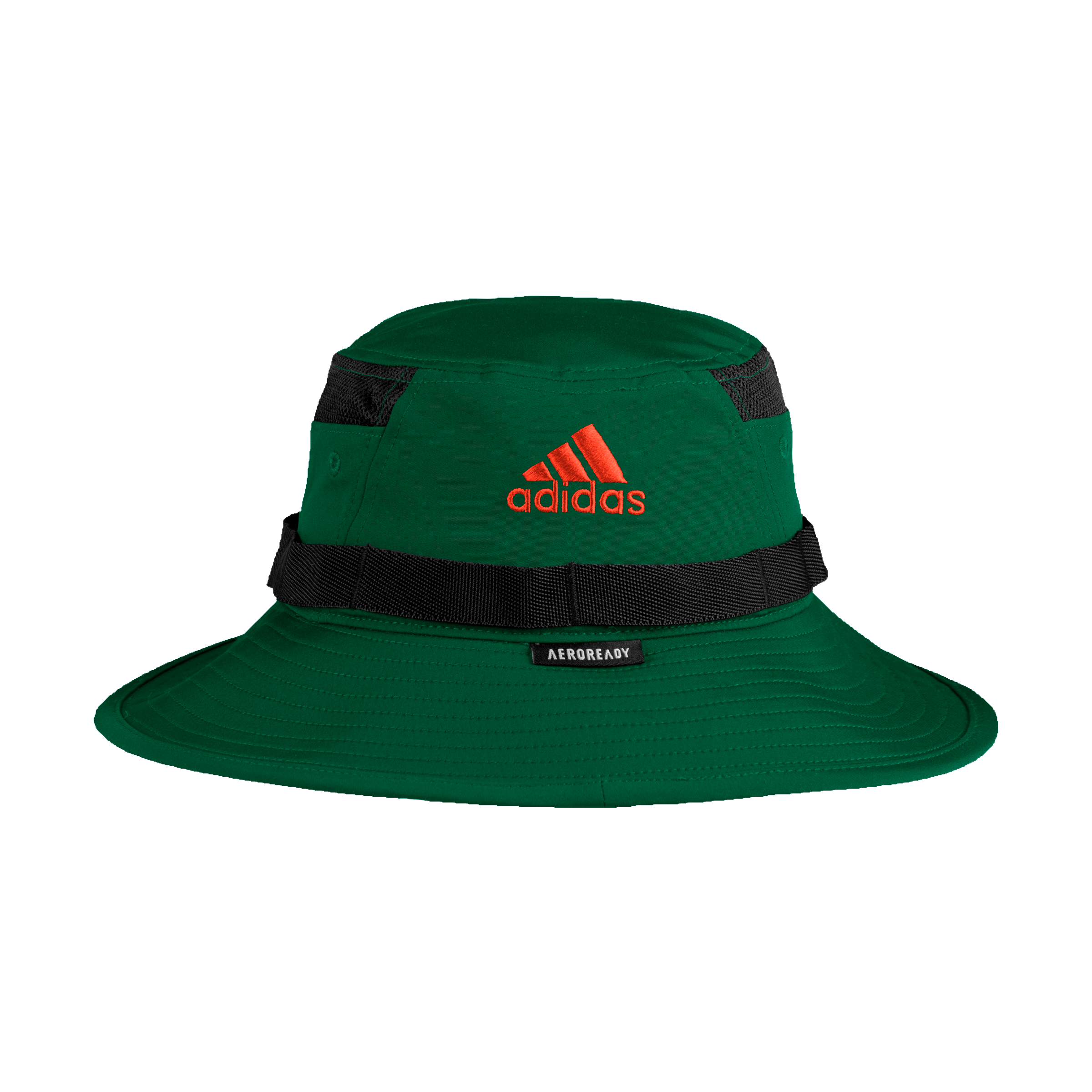 Miami Hurricanes adidas Aeroready Bucket Hat - Green