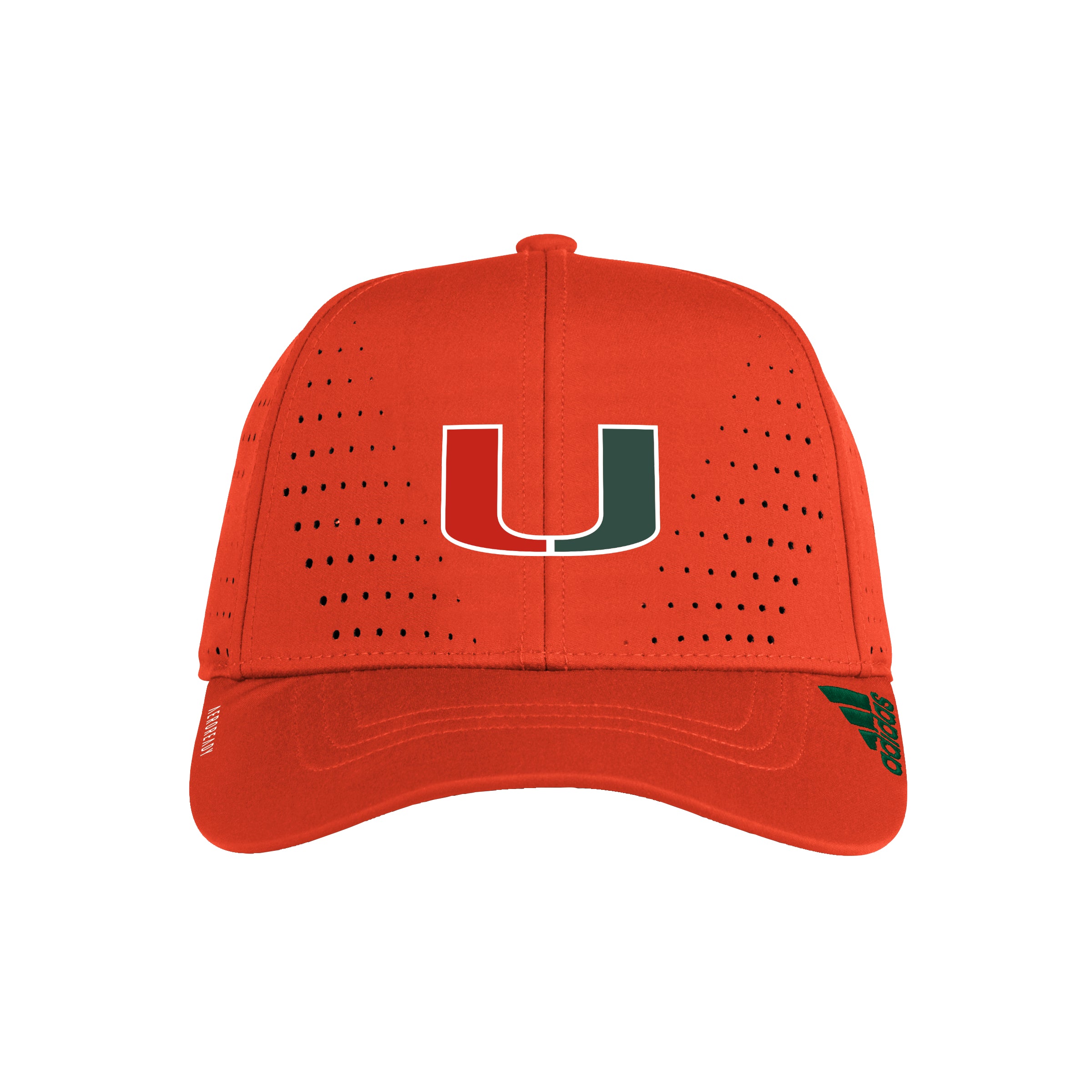 Miami Hurricanes adidas Structured Perforated Adjustable Hat - Orange