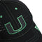 Miami Hurricanes adidas Miami Nights Logo Perforated Adjustable Hat - Black