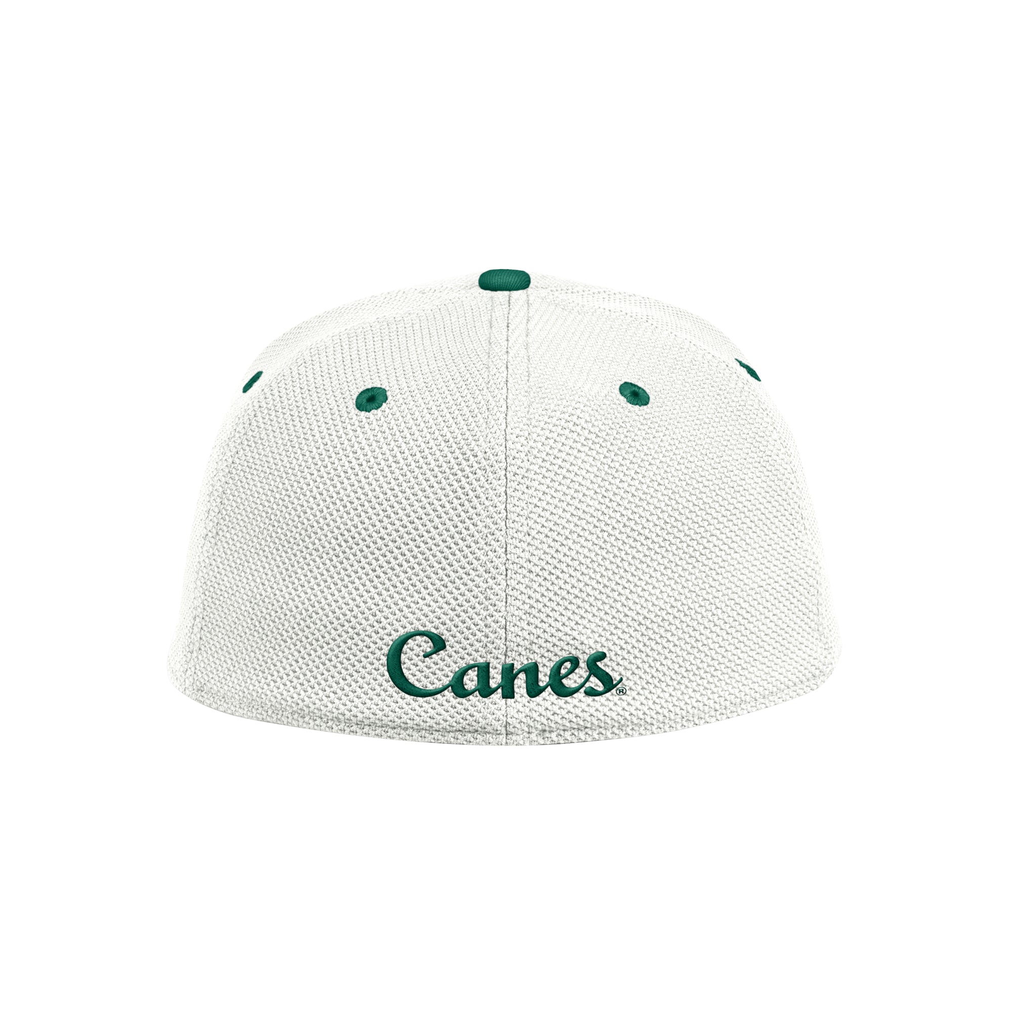 Miami Hurricanes adidas On-Field Baseball Hat - Cream/Green M