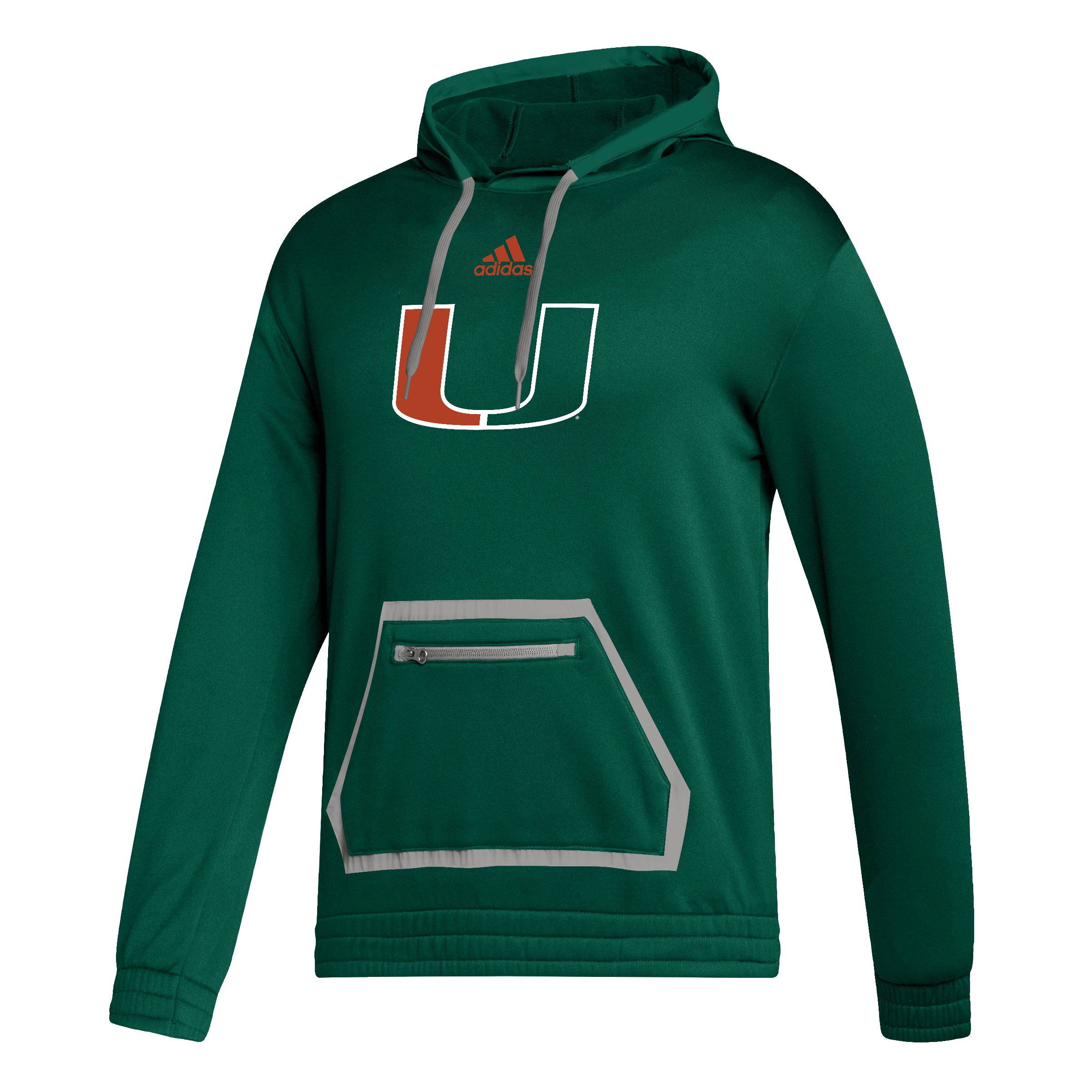 Miami Hurricanes adidas Sideline Team Hoodie - Green