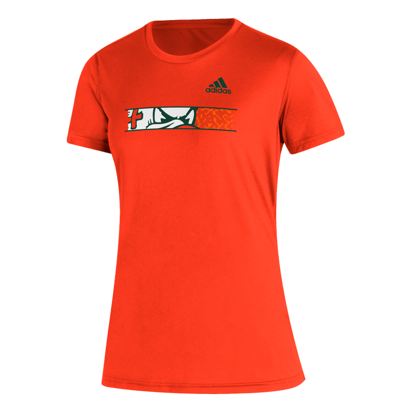 Miami Hurricanes adidas Women's Sebastian Lookout Creator T-Shirt - Orange