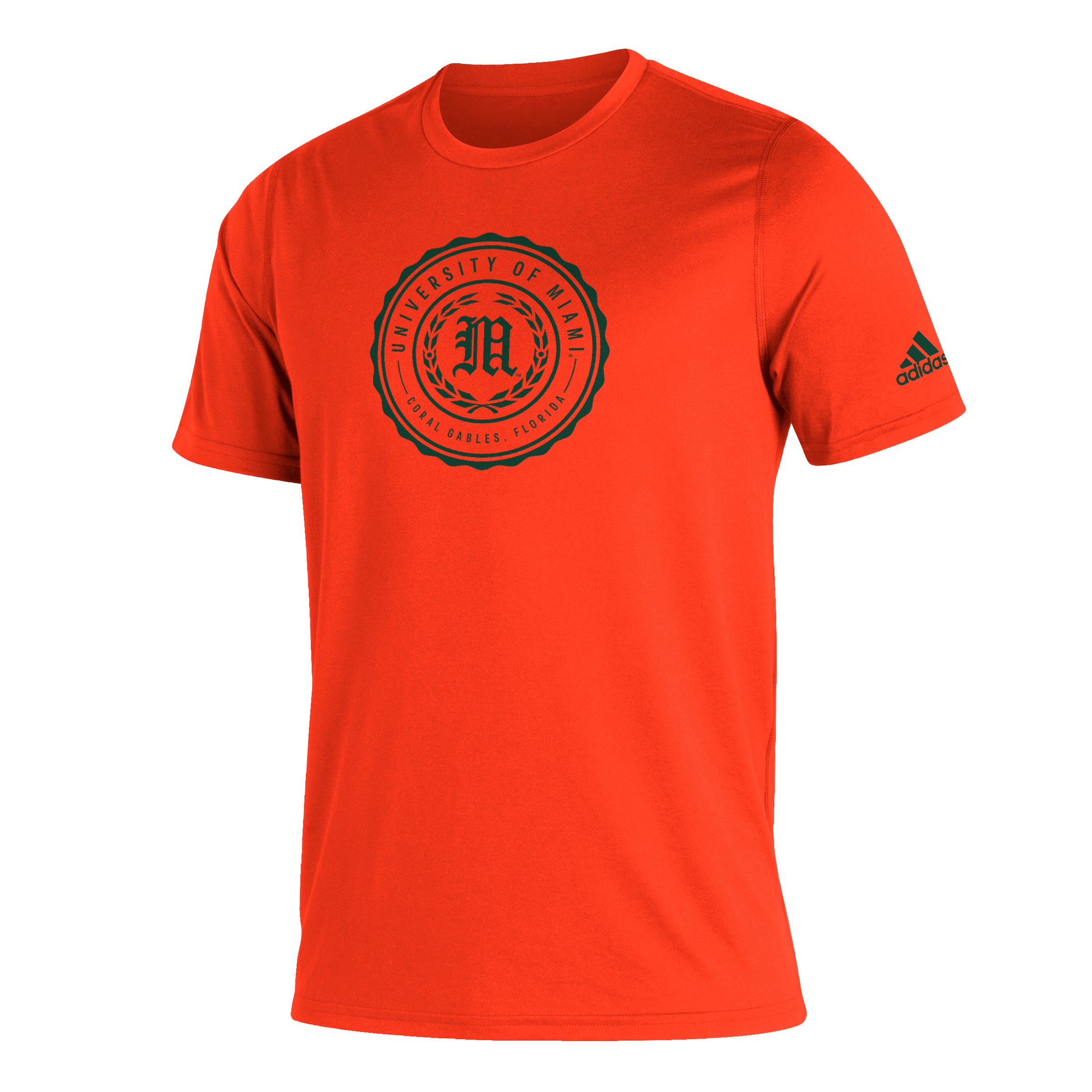 Miami Hurricanes adidas Old English M Crest Creator T-Shirt - Orange