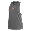Miami Hurricanes adidas Women's Stadium Ready Racerback Tank Top - Grey