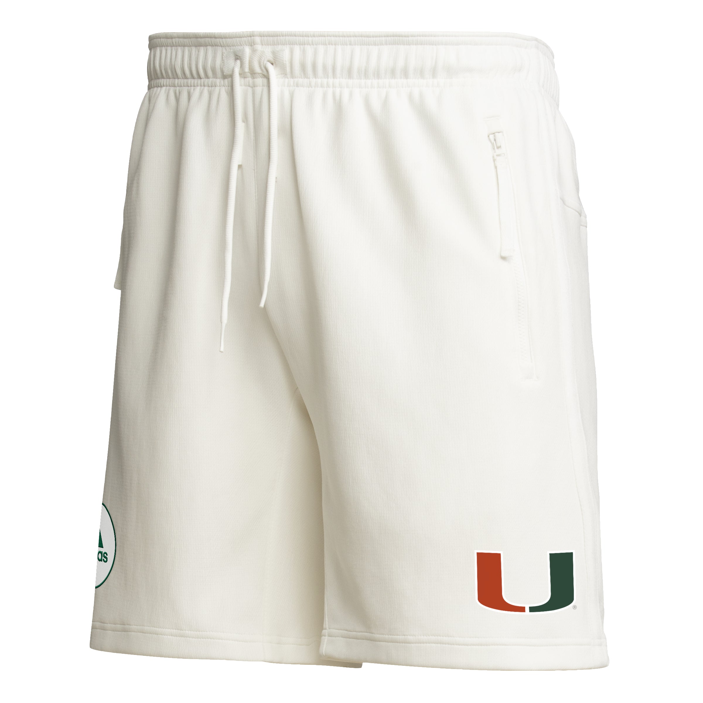 Miami Hurricanes adidas Zero Dye AEROREADY Shorts - White Cream