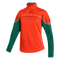 Miami Hurricanes adidas Women's Knit Quarter-Snap Jacket - Orange