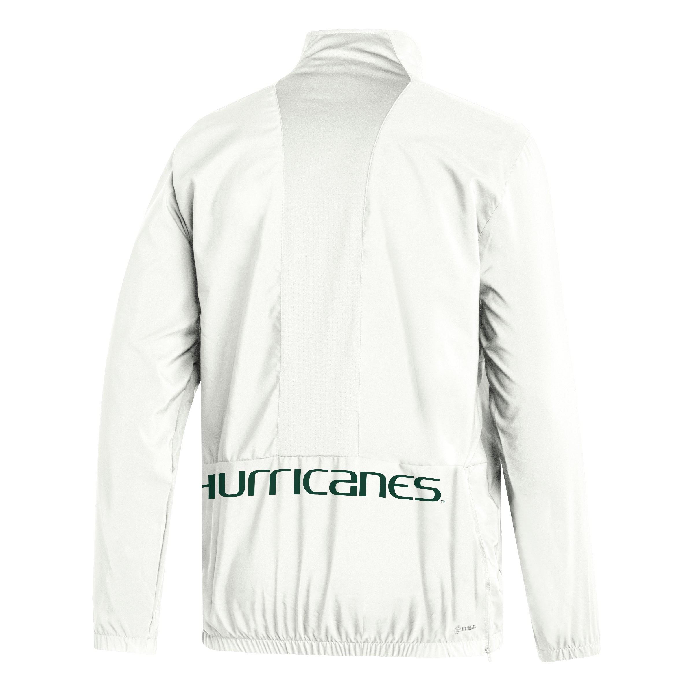 Miami Hurricanes adidas Only the Best 1/2 Zip Pullover Jacket - White