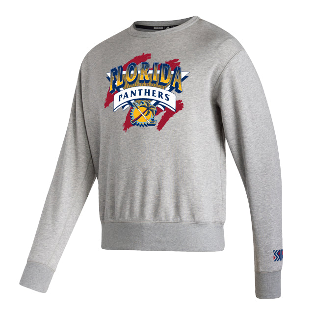 Florida Panthers adidas Reverse Retro Vintage Crew Sweatshirt - Grey