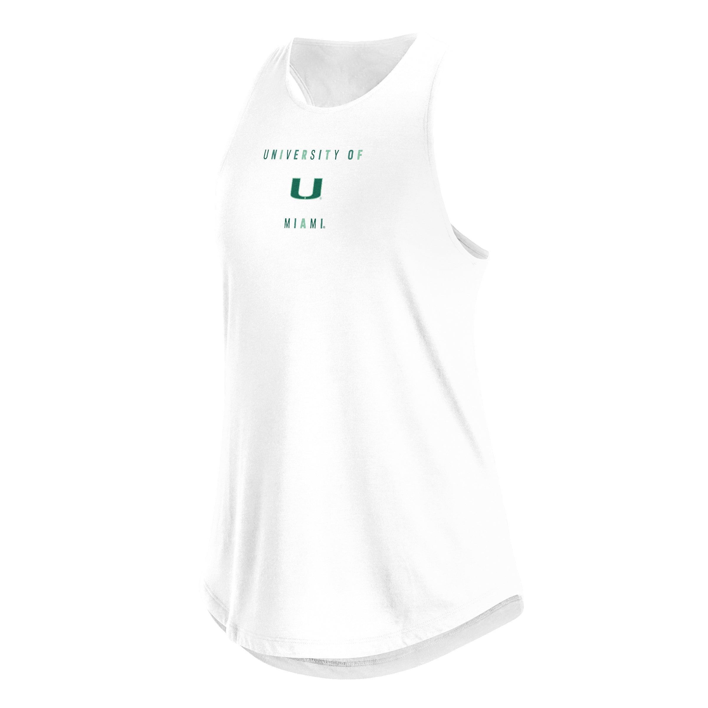 Miami Hurricanes adidas Women's Fashion Racerback Tank Top- White