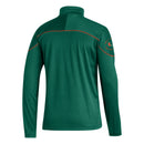 Miami Hurricanes adidas Only the Best 1/4 Snap L/S Jacket - Green