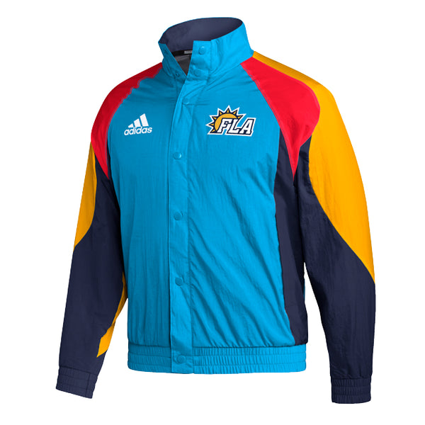 Florida Panthers adidas Reverse Retro Full Button Jacket Sky Blue