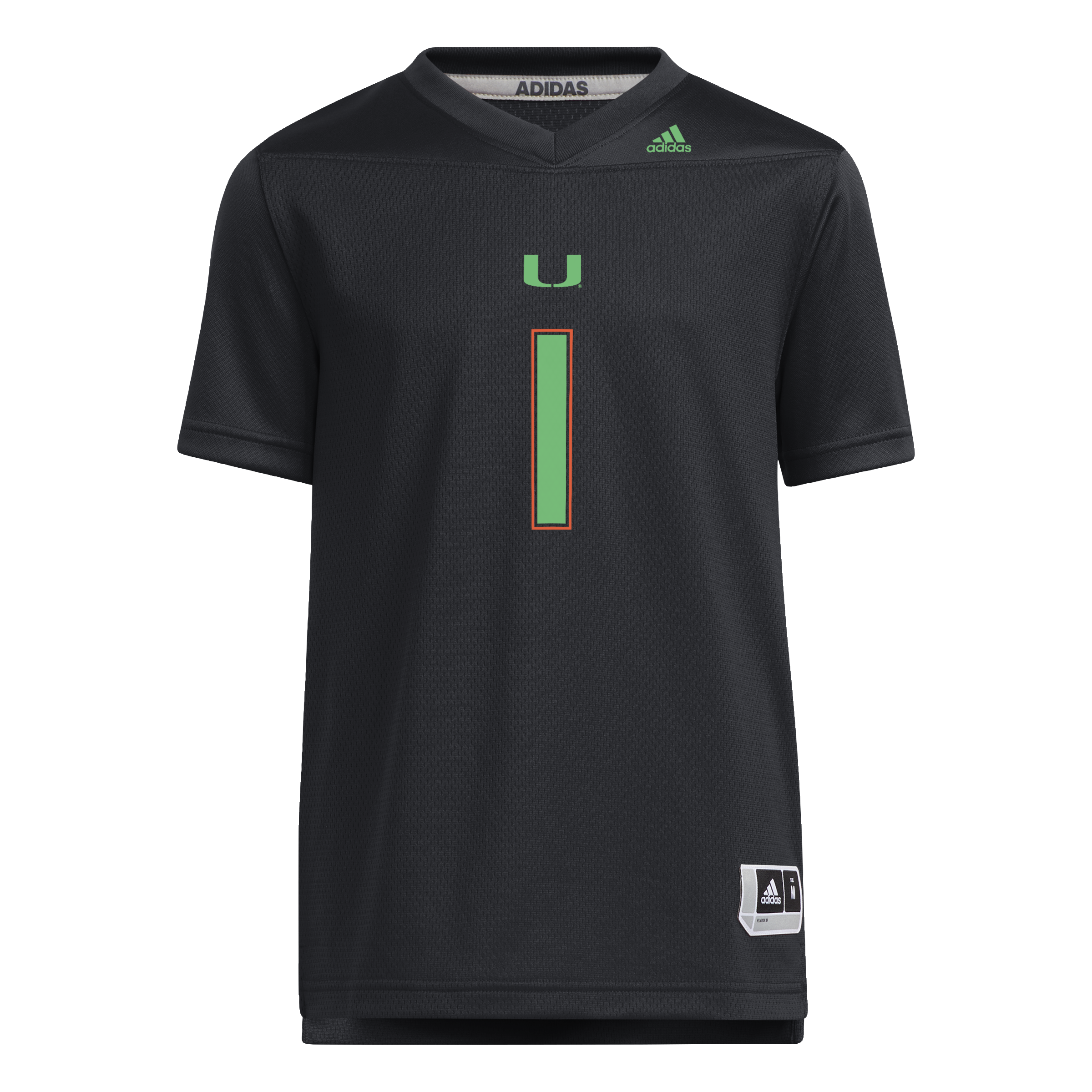 Miami Hurricanes adidas Miami Nights Youth Jersey - Black