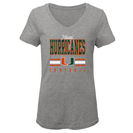 Miami Hurricanes Heart to Heart T-Shirt - Heather Grey