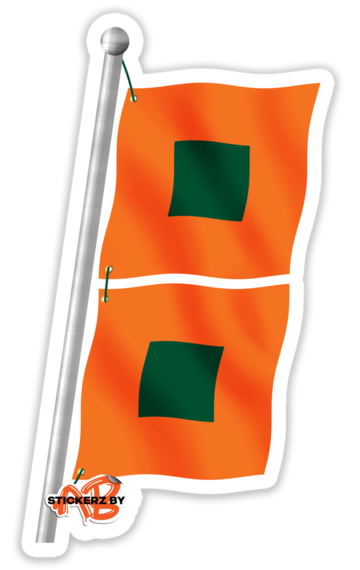 Stickerz by AB 'Hurricane Warning Flag' Magnet - 12"