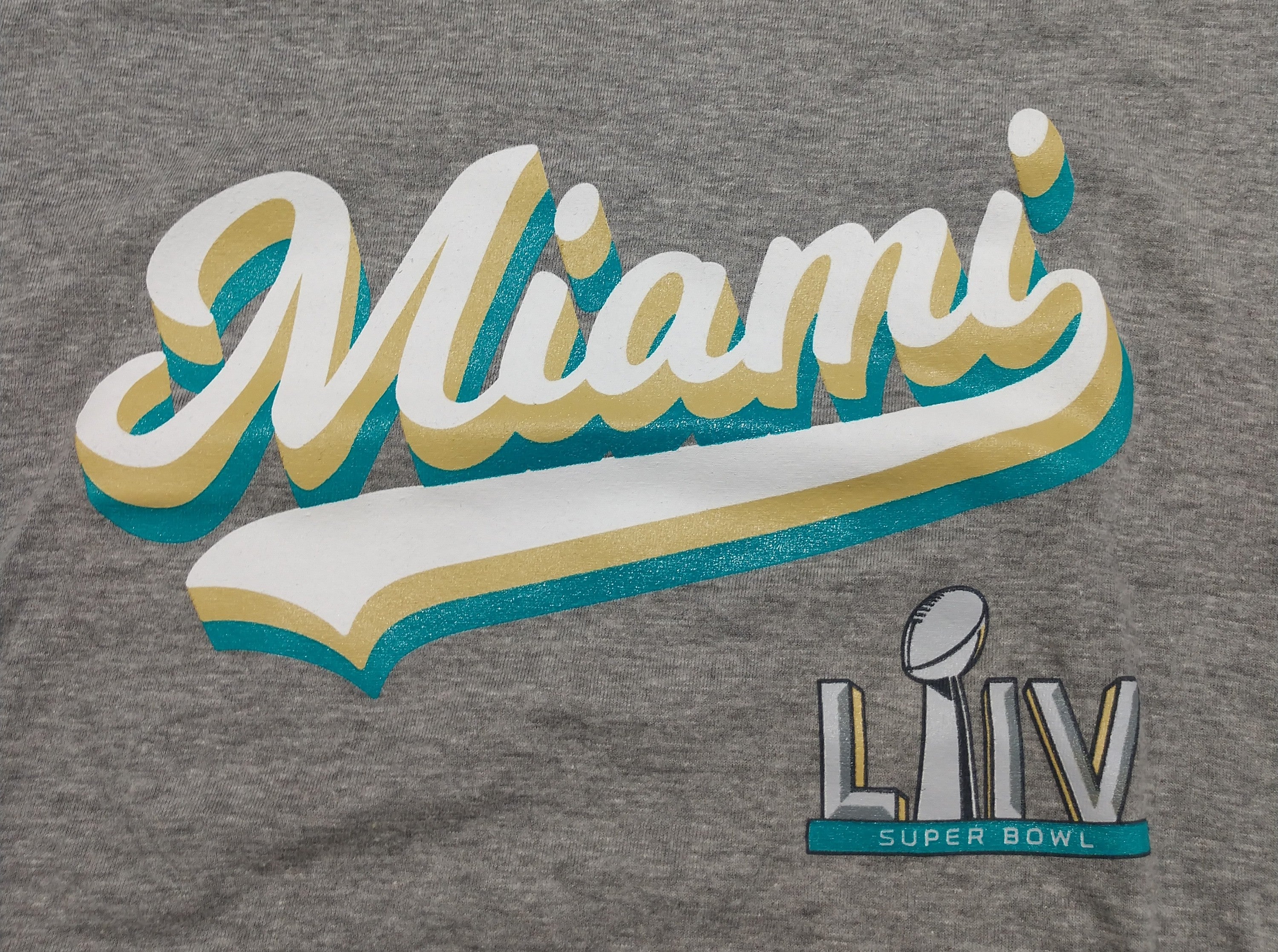 Super Bowl LIV Women's Triple Decker Scoop Neck T-Shirt - Grey