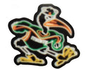 Miami Hurricanes 2" Neon Ibis Dizzler Decal - CanesWear at Miami FanWear Decals & Stickers SDS Design Associates CanesWear at Miami FanWear