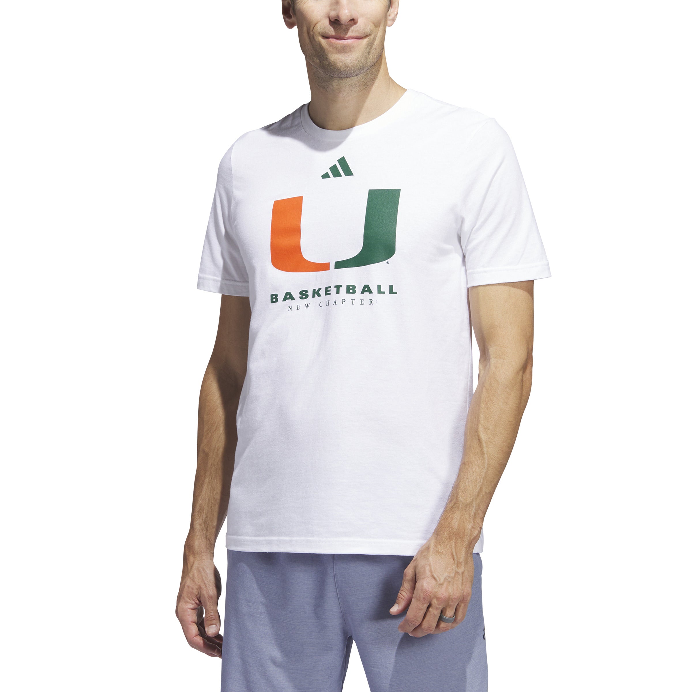 Miami Hurricanes adidas Tournament On Court Fresh T-Shirt - White