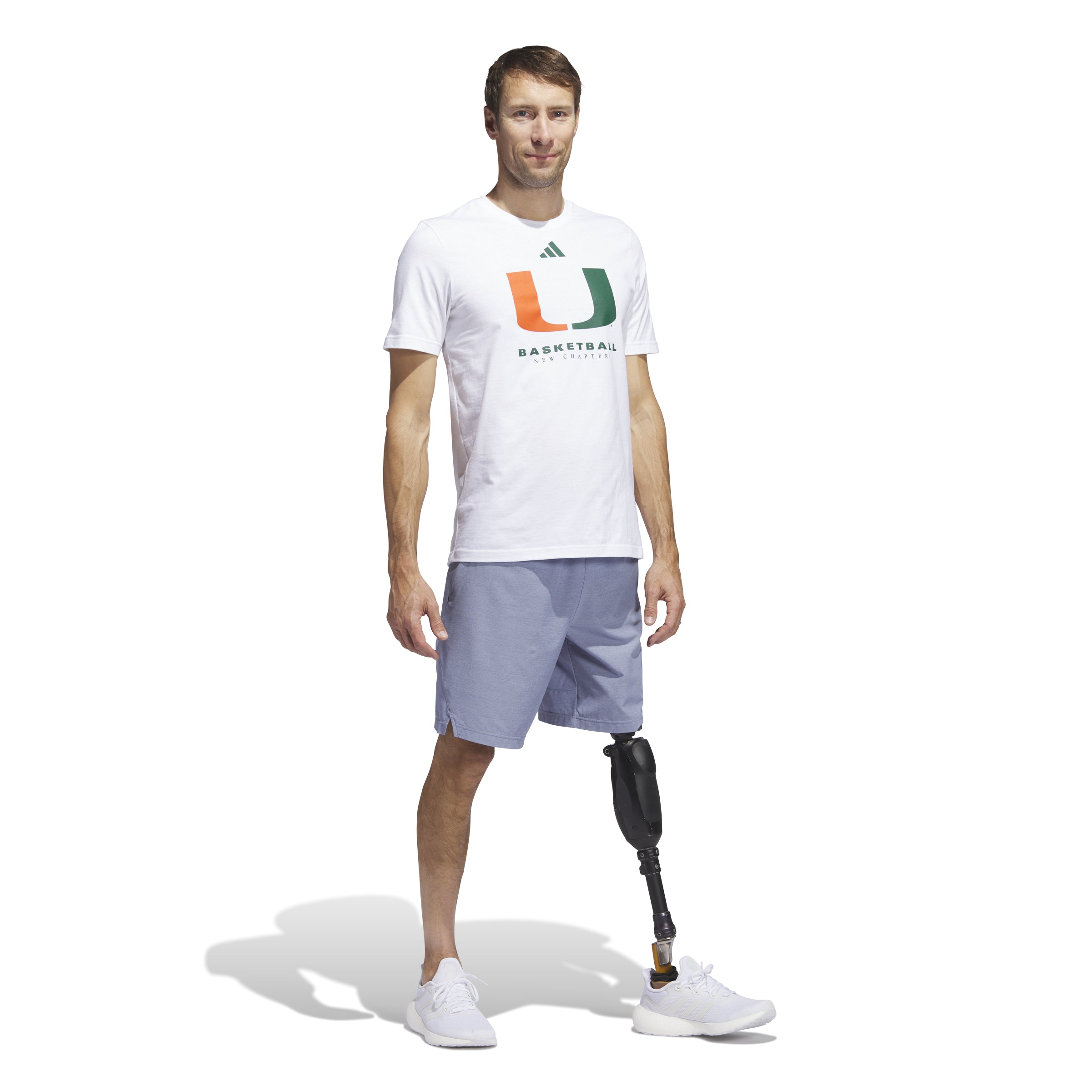 Miami Hurricanes adidas Tournament On Court Fresh T-Shirt - White