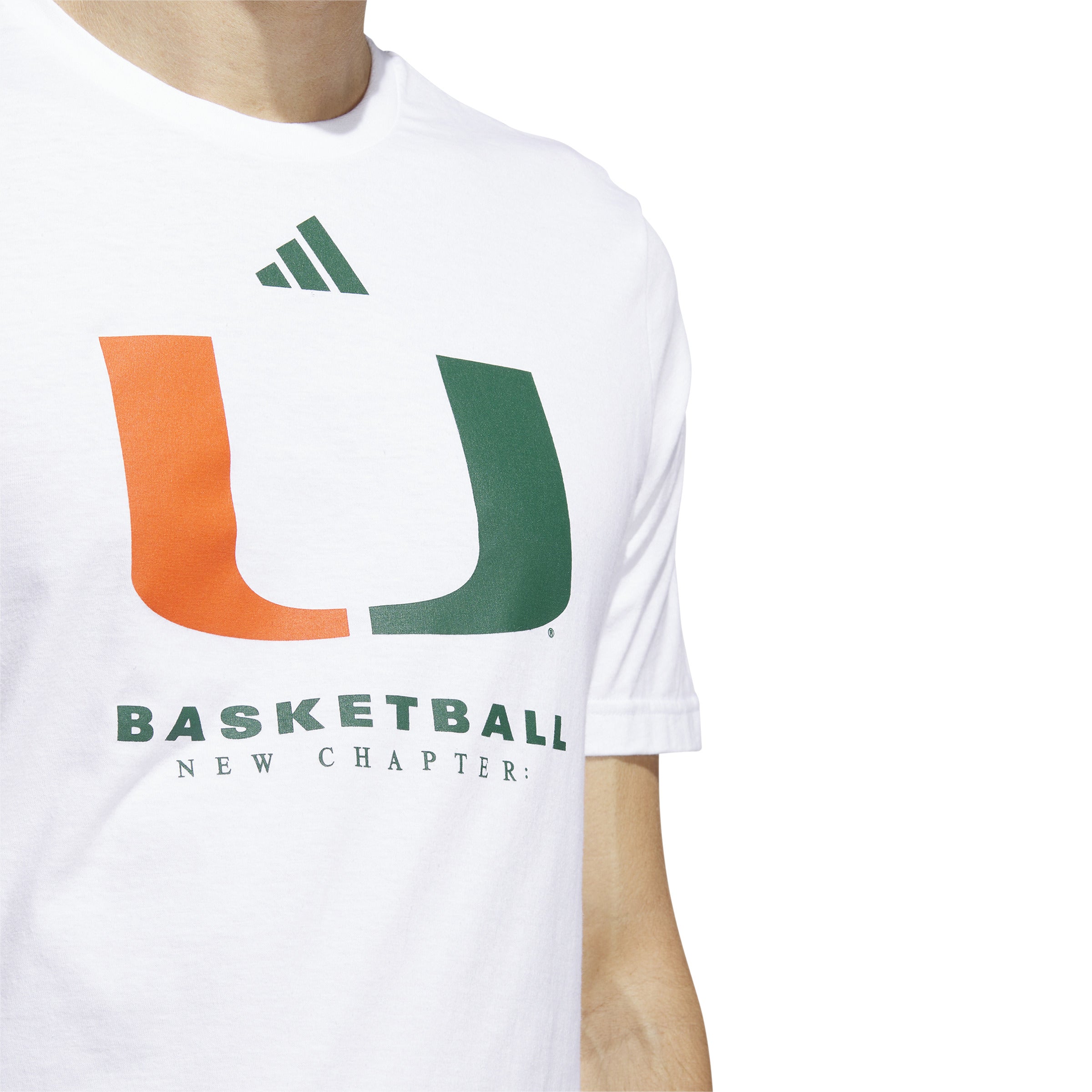 Miami Hurricanes adidas Tournament On Court Fresh T-Shirt - White