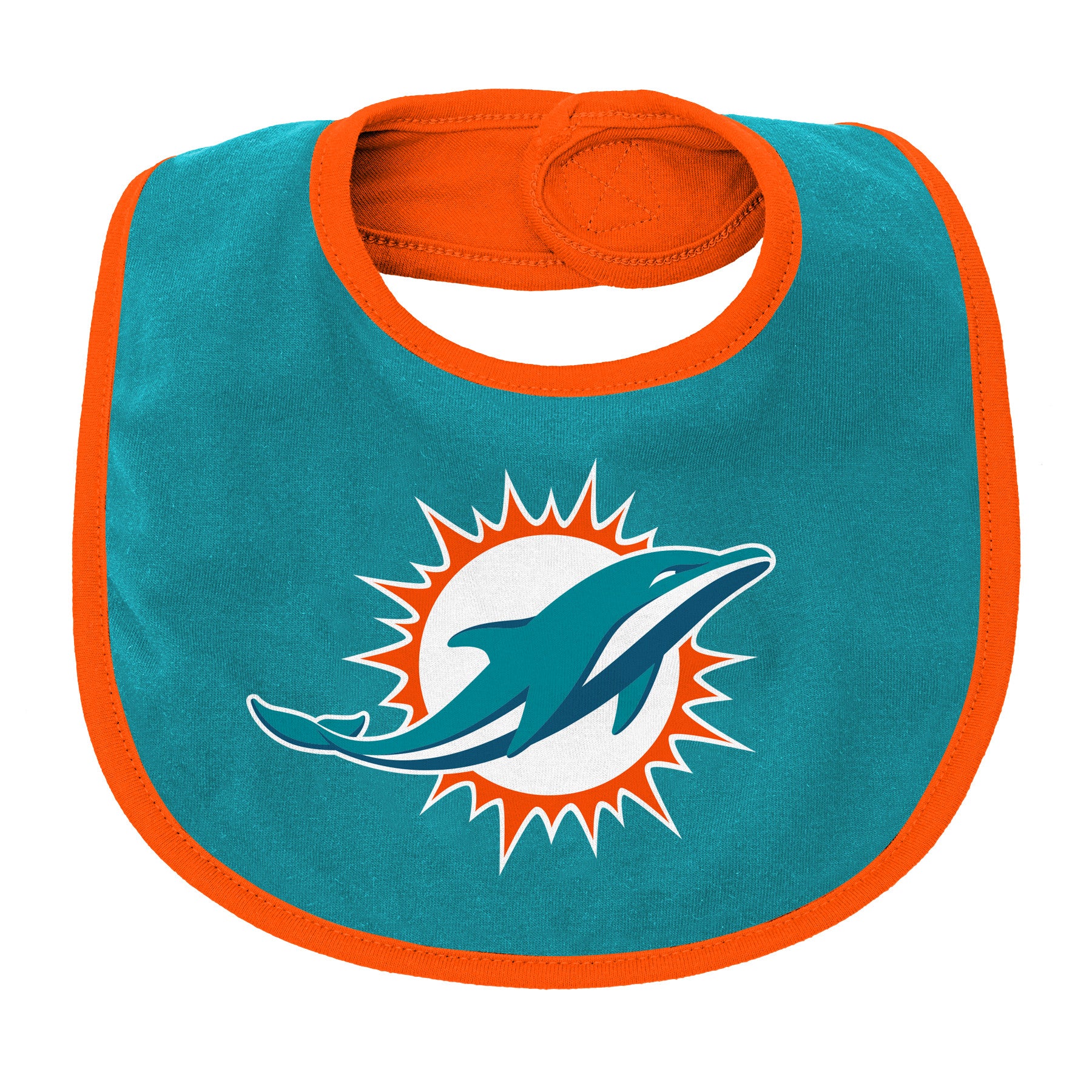 Miami Dolphins Super Cute Fan 3 Piece Creeper Set with Bib and Booties