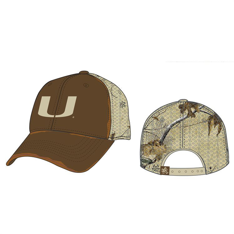 Miami Hurricanes Liberty RealTree Trucker Snap Back Hat - Camo