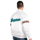Miami Dolphins Vintage Logo Classic Starter Jacket-  White
