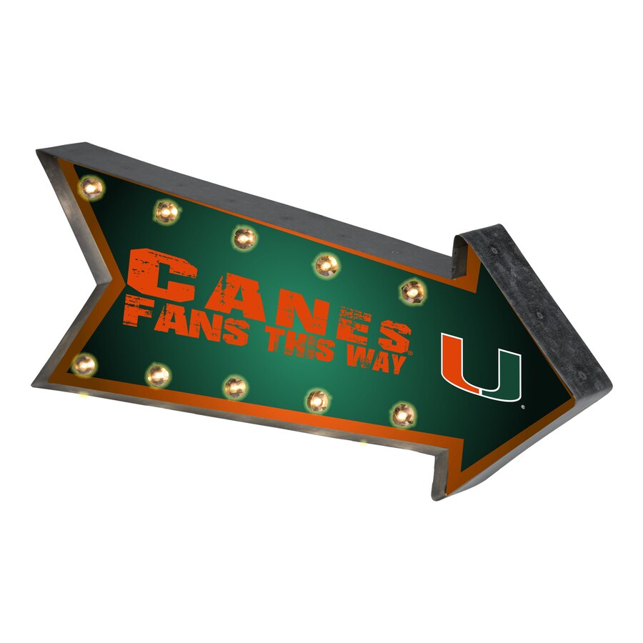 Miami Hurricanes Running Light Marquee Sign