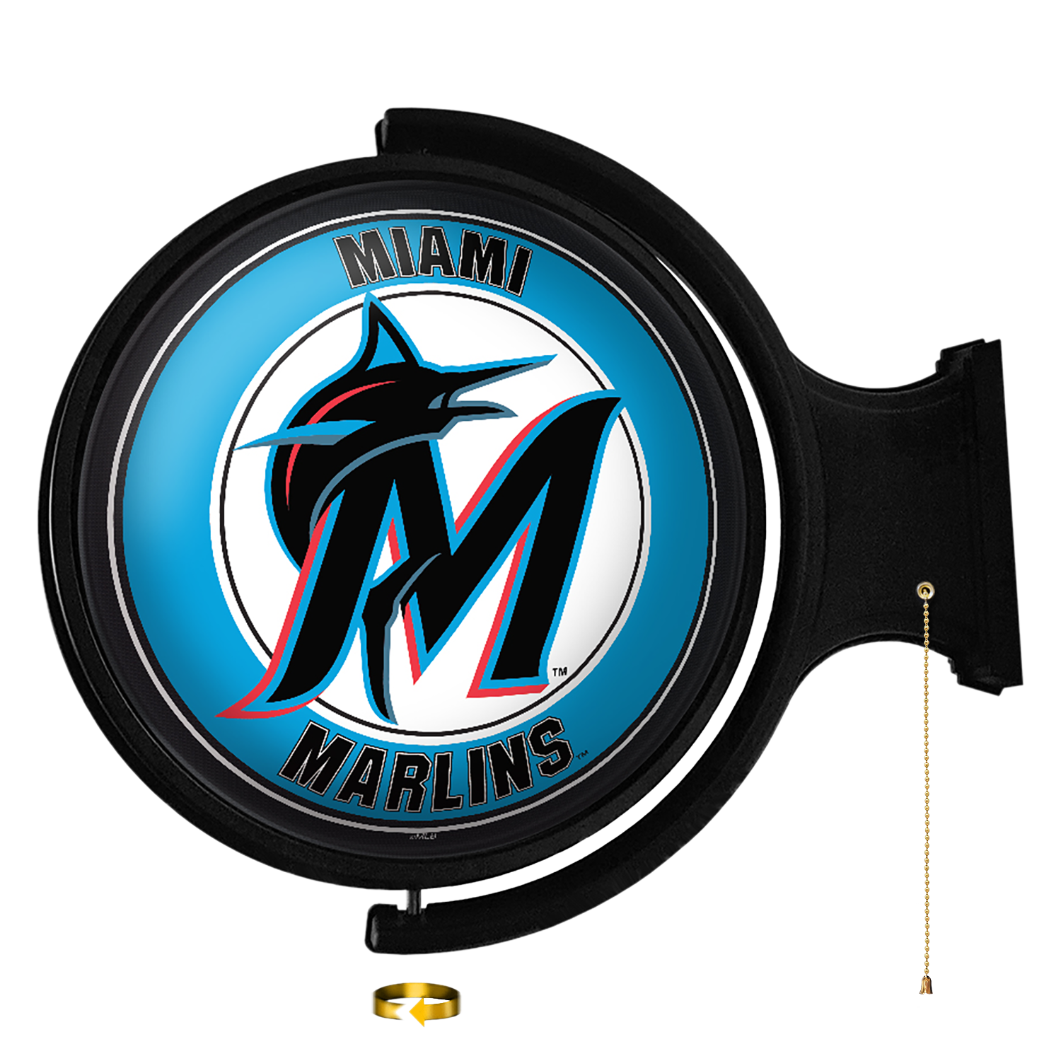 Miami Marlins: Original Round Rotating Lighted Wall Sign