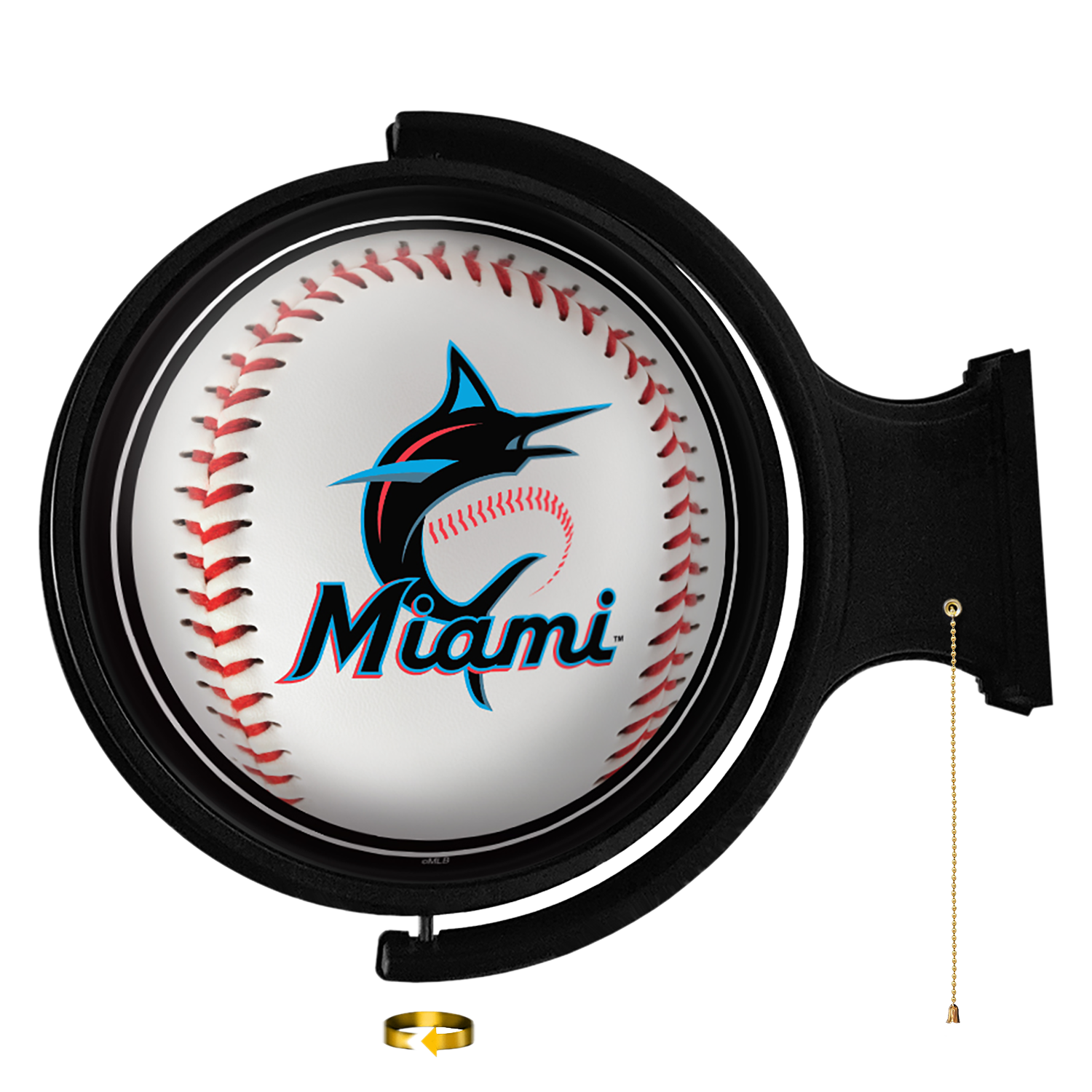 Miami Marlins: Baseball - Original Round Rotating Lighted Wall Sign