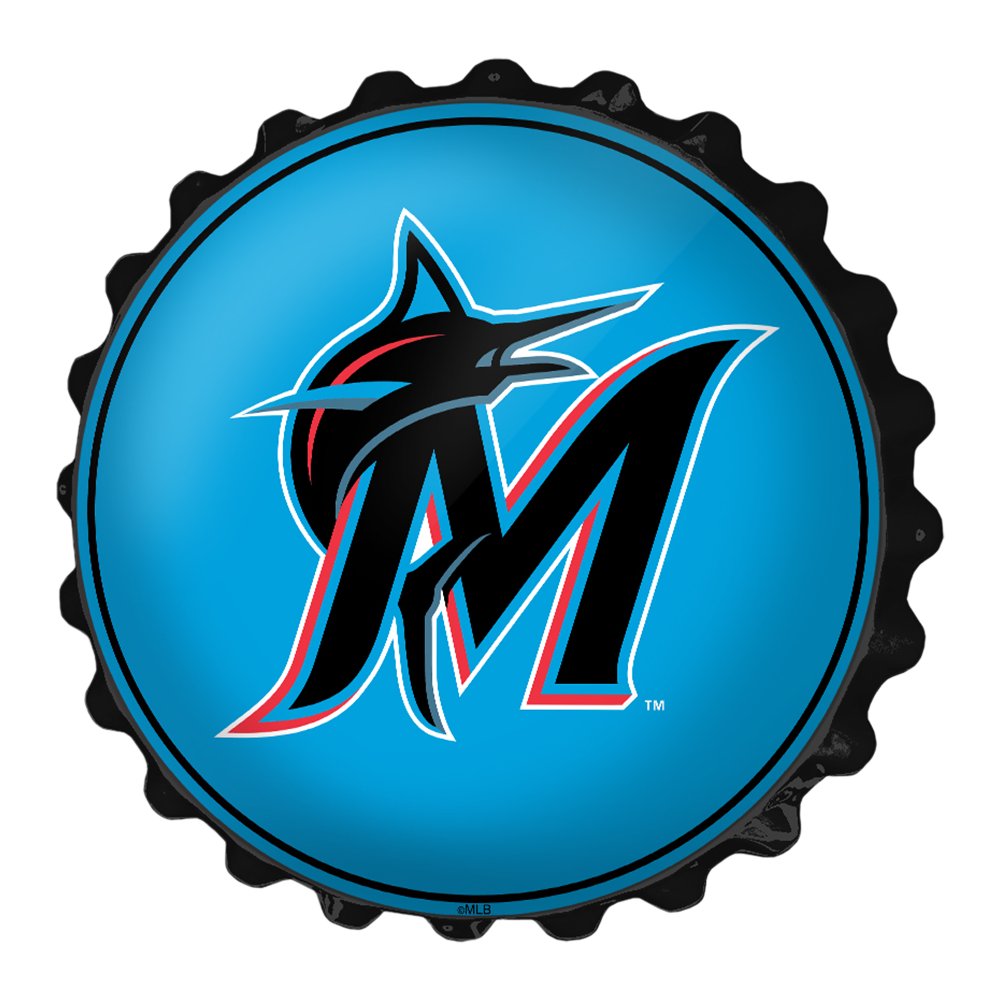 Miami Marlins: Logo - Bottle Cap Wall Sign