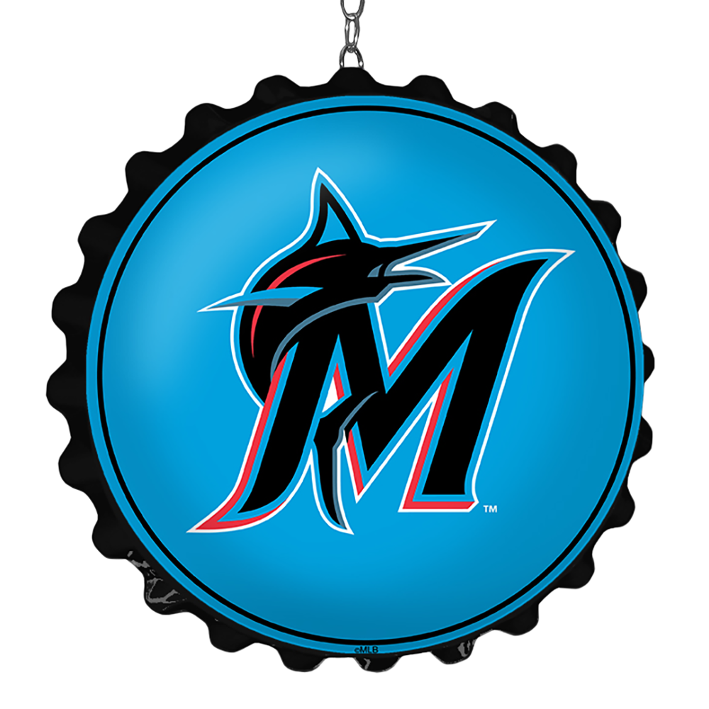 Miami Marlins: Logo - Bottle Cap Dangler