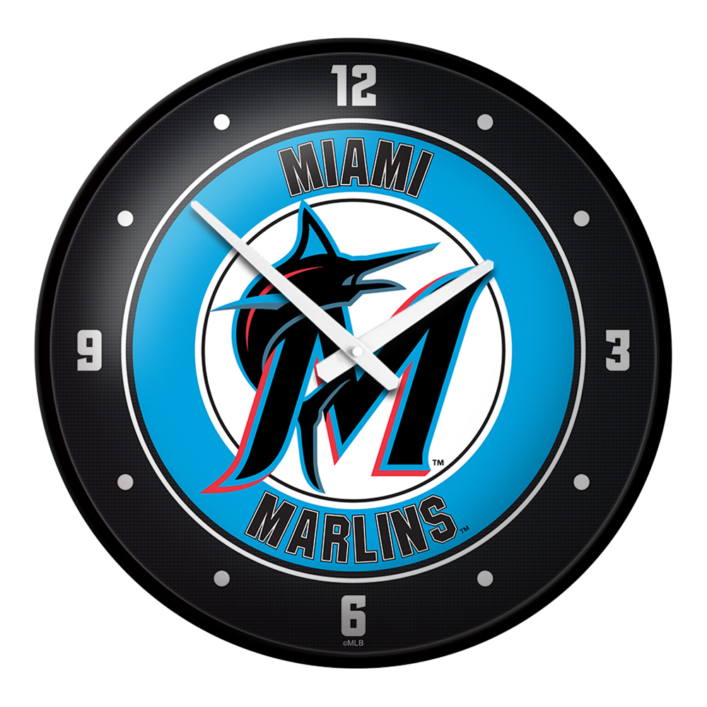 Miami Marlins: Modern Disc Wall Clock