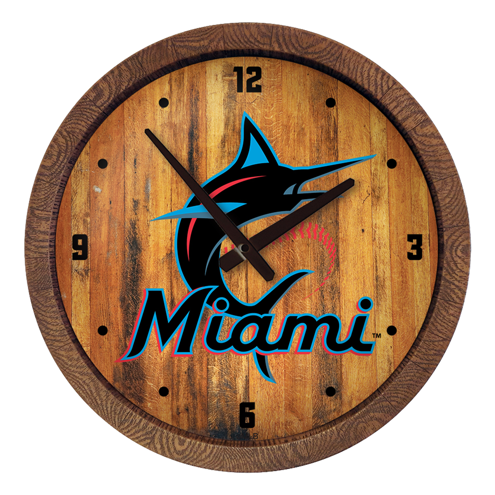 Miami Marlins: "Faux" Barrel Top Clock