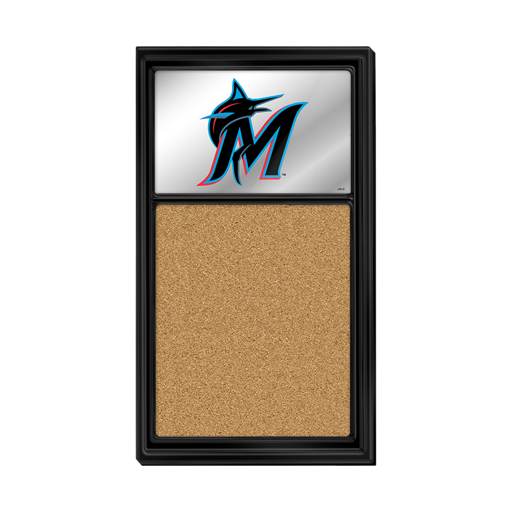 Miami Marlins: Logo - Mirrored Cork Note Board