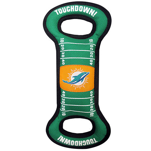 Miami Dolphins Football Field Pet Tug Toy - CanesWear at Miami FanWear Pet Gear Pets First CanesWear at Miami FanWear