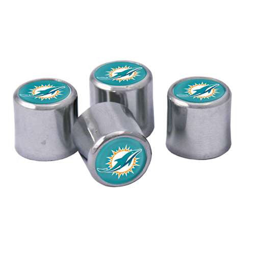 Miami Dolphins Valve Stem Covers - CanesWear at Miami FanWear Automobile Accessories Stockdale CanesWear at Miami FanWear