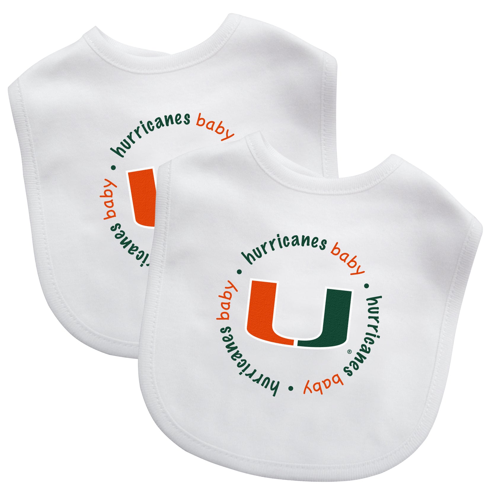 Miami Hurricanes Baby Bib 2-Pack