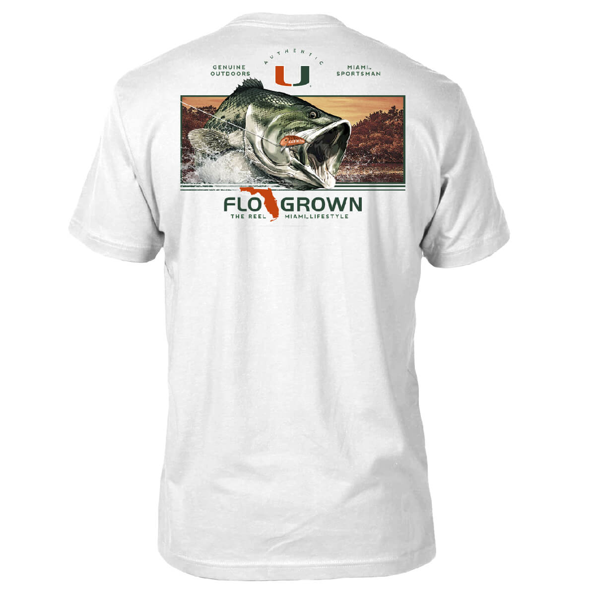 Miami Hurricanes FLOGROWN Bass Lake T-Shirt - White