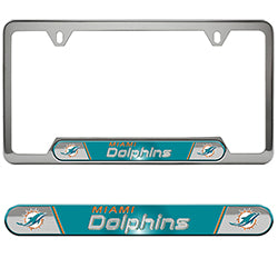 Miami Dolphins Premium License Plate Frame - Chrome